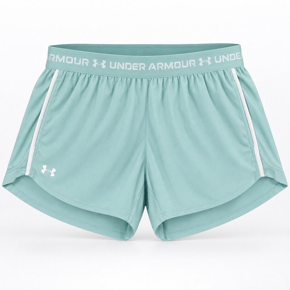 Under Armour Womens‎ Tech Play Up Shorts Aqua Blue 1355969-497 Large NWT